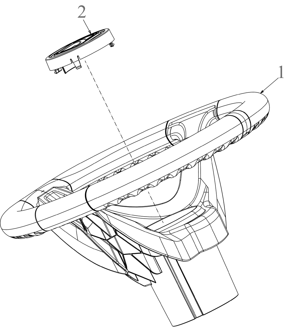 Steering Wheel Diagram and Parts List for XT1-LT50KH (13AQA1TLB10)(2023) Cub Cadet Lawn Tractor